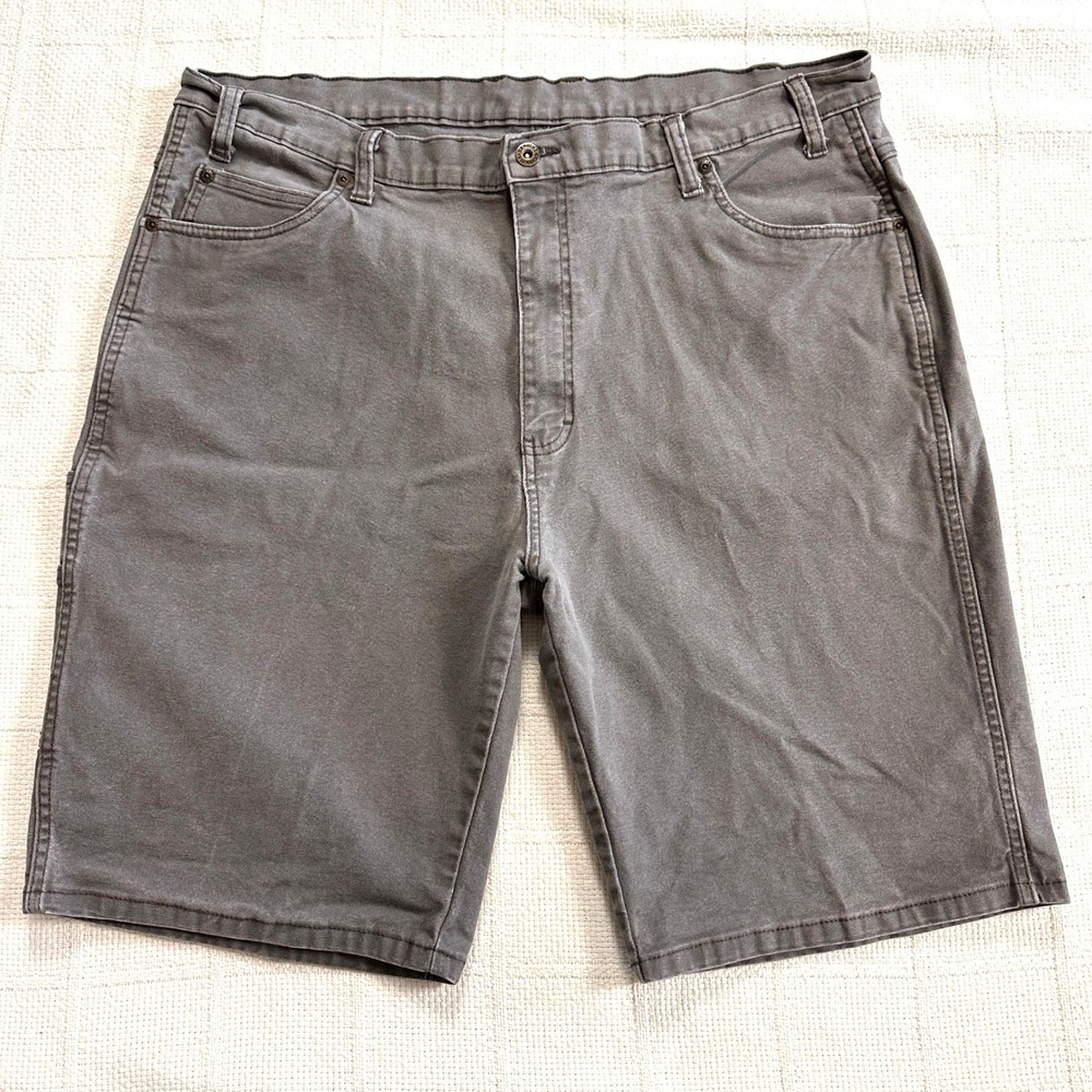 Dickies Carpenter Shorts Gray Canvas Utility Workwear Mens Size 40 GR941RVG